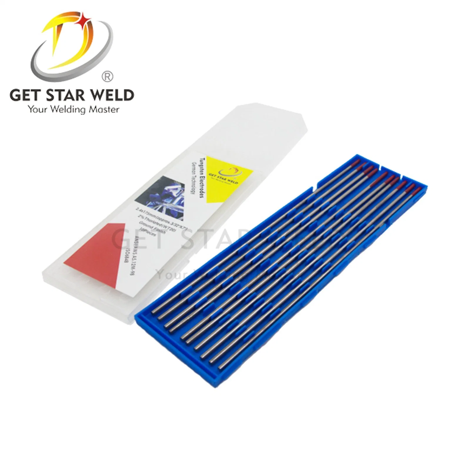 Soldadura de la estrella de obtener buenos precios de accesorios de soldadura TIG Pure Wt20 Electrodo de tungsteno Thoriated TIG