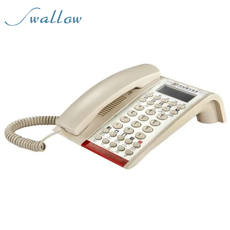 Schnurlose Hospitality-Telefone mit schwarzem Kabel für Hotel Swallow