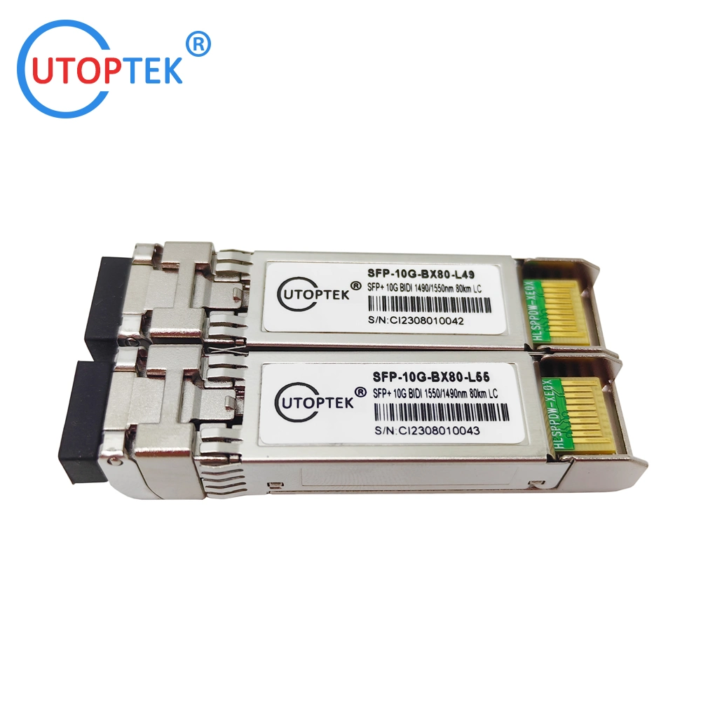 10g SFP Bidi 80km1490/1550 Gigabit Single Fiber 10g Transceiver 80km SFP+ Module