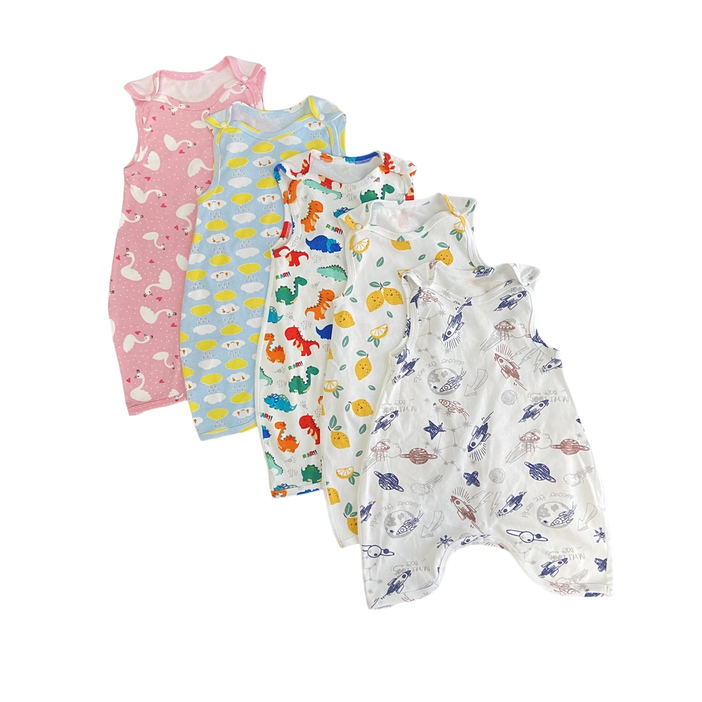 Full Printing Soft Cotton Baby Receiving Sleeper Outfit Short Sleeve Swaddle Blanket