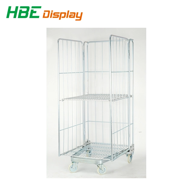 Gold Wire Metal Flexible Supermarket Roll Container