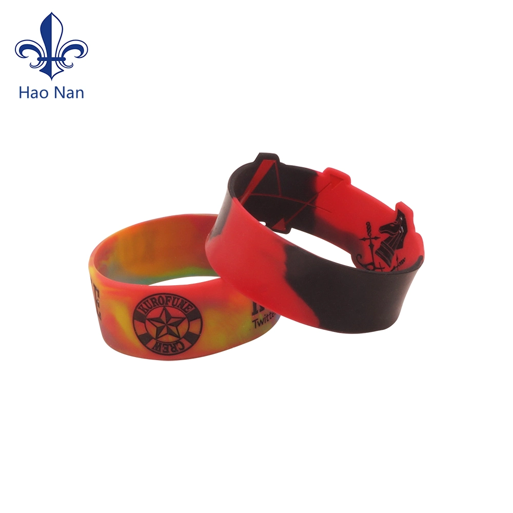 Custom Printed Logo Soft Silicone Bracelet