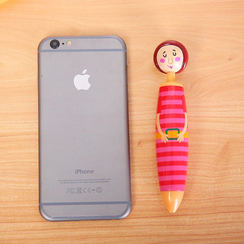 Eco-Friendly Promotional Gift Cartoon Kids Wooden Ball Pen for Children