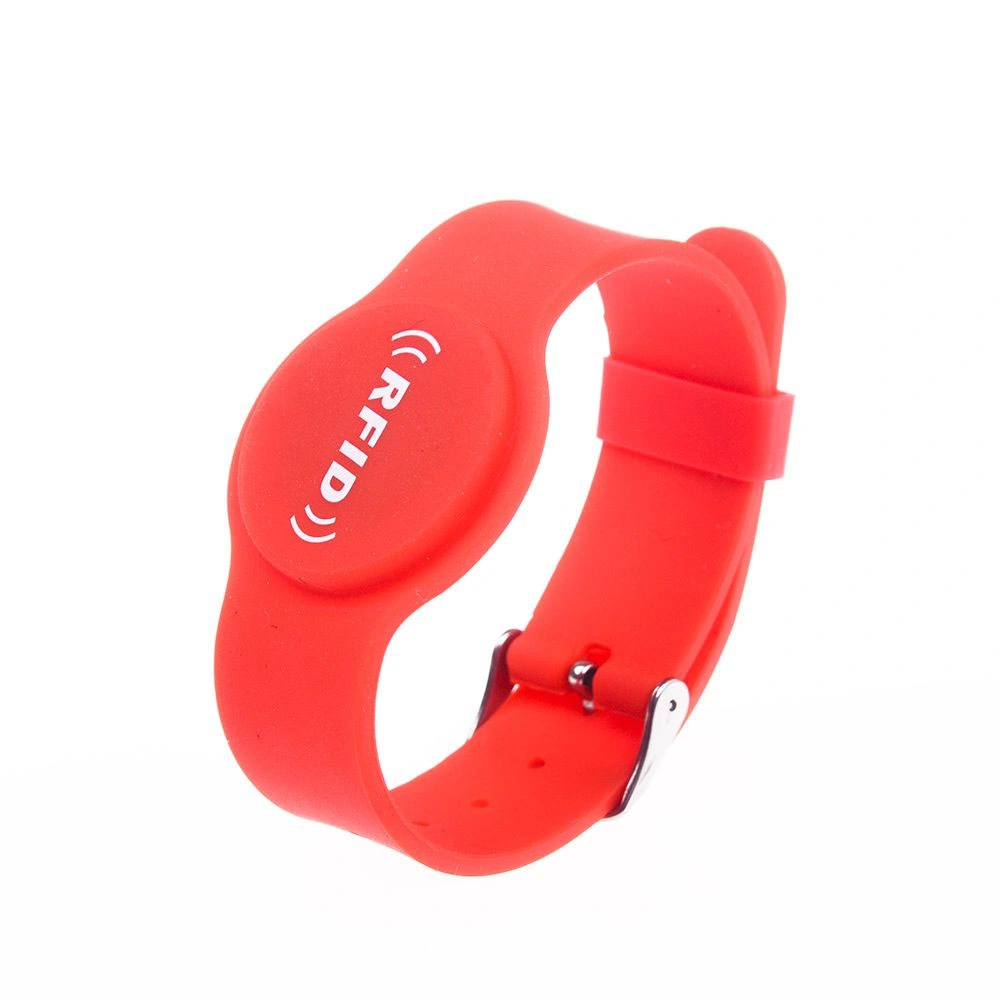 MIFARE Ultralight C 13.56 MHz RFID correia de relógio ajustável silicone Pulseiras