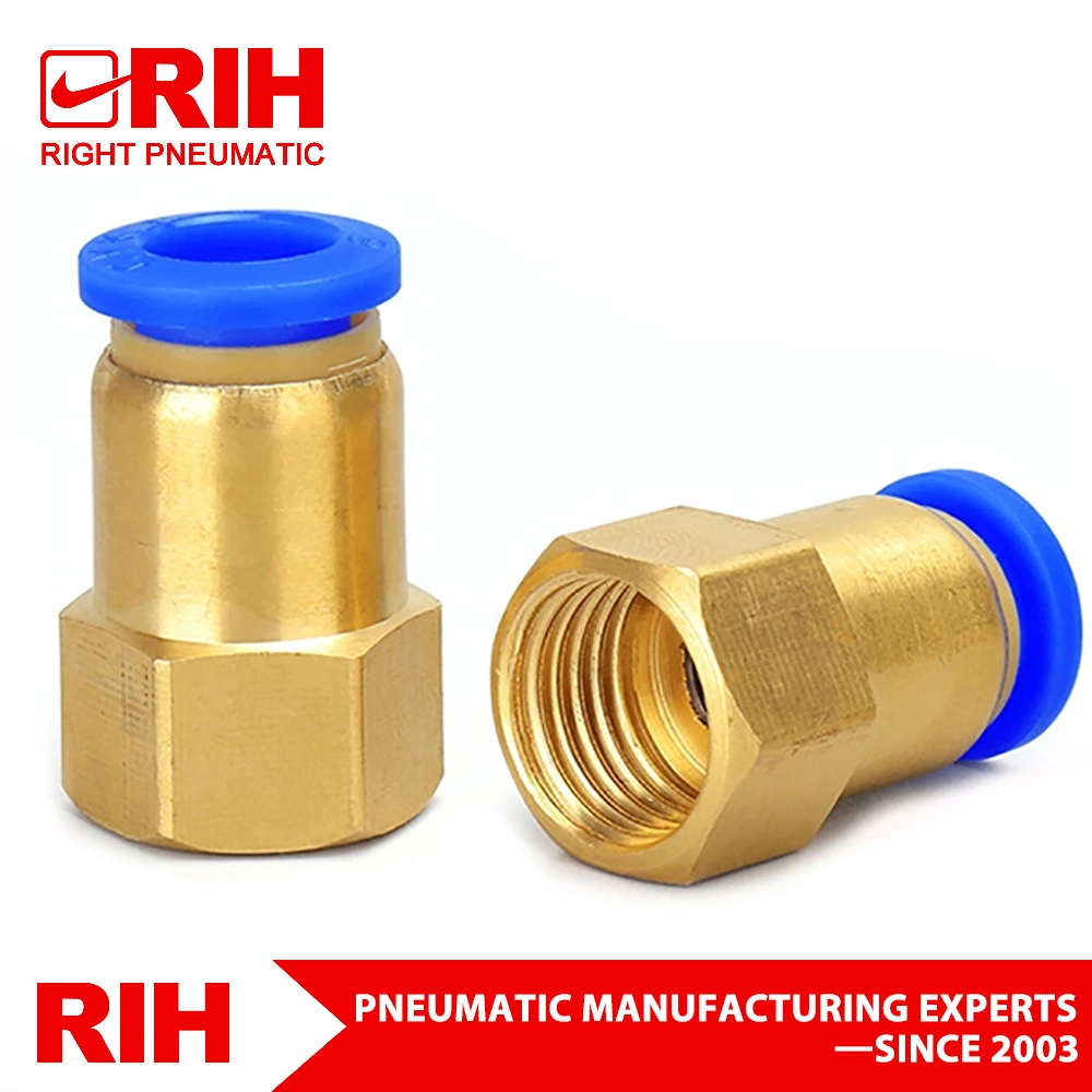 Pneumatic Fittings Airtac Pcf Female Straight Connector Push in Fittings Quick Connection Fittings