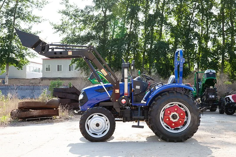 Tractor agrícola 50hp 60HP 70hp 80hp 90hp 100hp tractor con Pala cargadora delantera