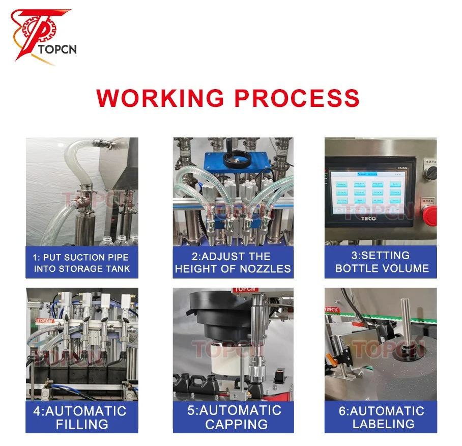 Cream Paste Sauce Jam Honey Liquid Detergent Shampoo Oil Water Beverage Bottle Automatic Piston Filling Capping Labeling Production Line Packaging Machine