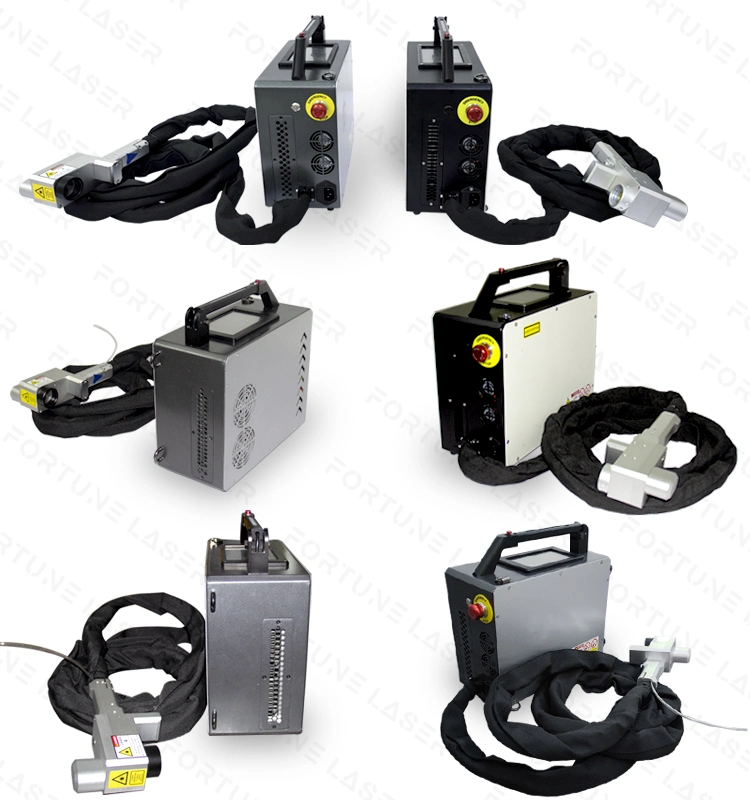 50W Mini Air Cooling Fiber Laser Cleaning Machine Backpack 50 Watt Pulsed Fiber Laser Cleaner