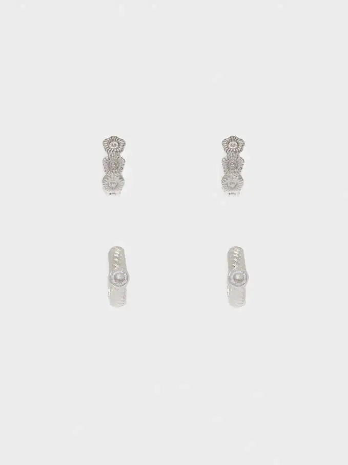 Fashion Simple Crystal Metal Earring Set Decorations