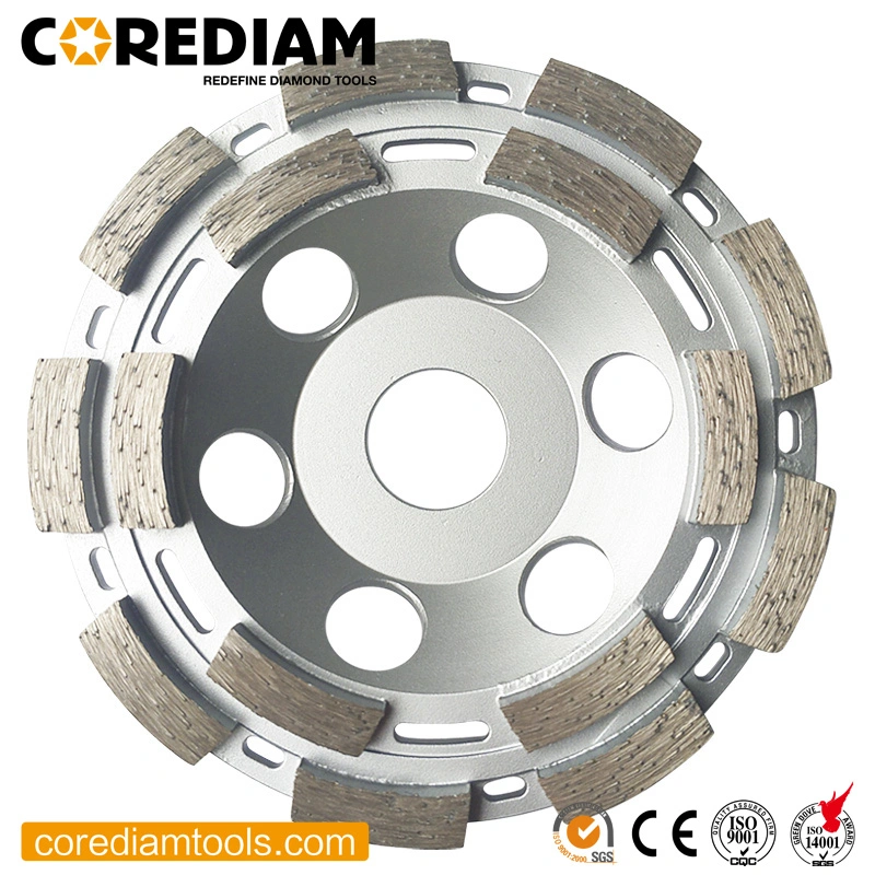 Double Row Diamond Grinding Cup Wheel for Concrete Rough Surface Grinding/Diamond Tool