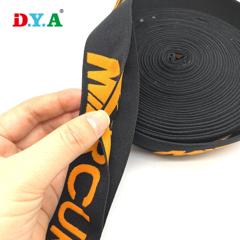 Factory Wholesale/Supplier 4cm Y-Type Open Side Custom Jacquard Elastic Band Double-Sided Velvet Elastic Pants Belt