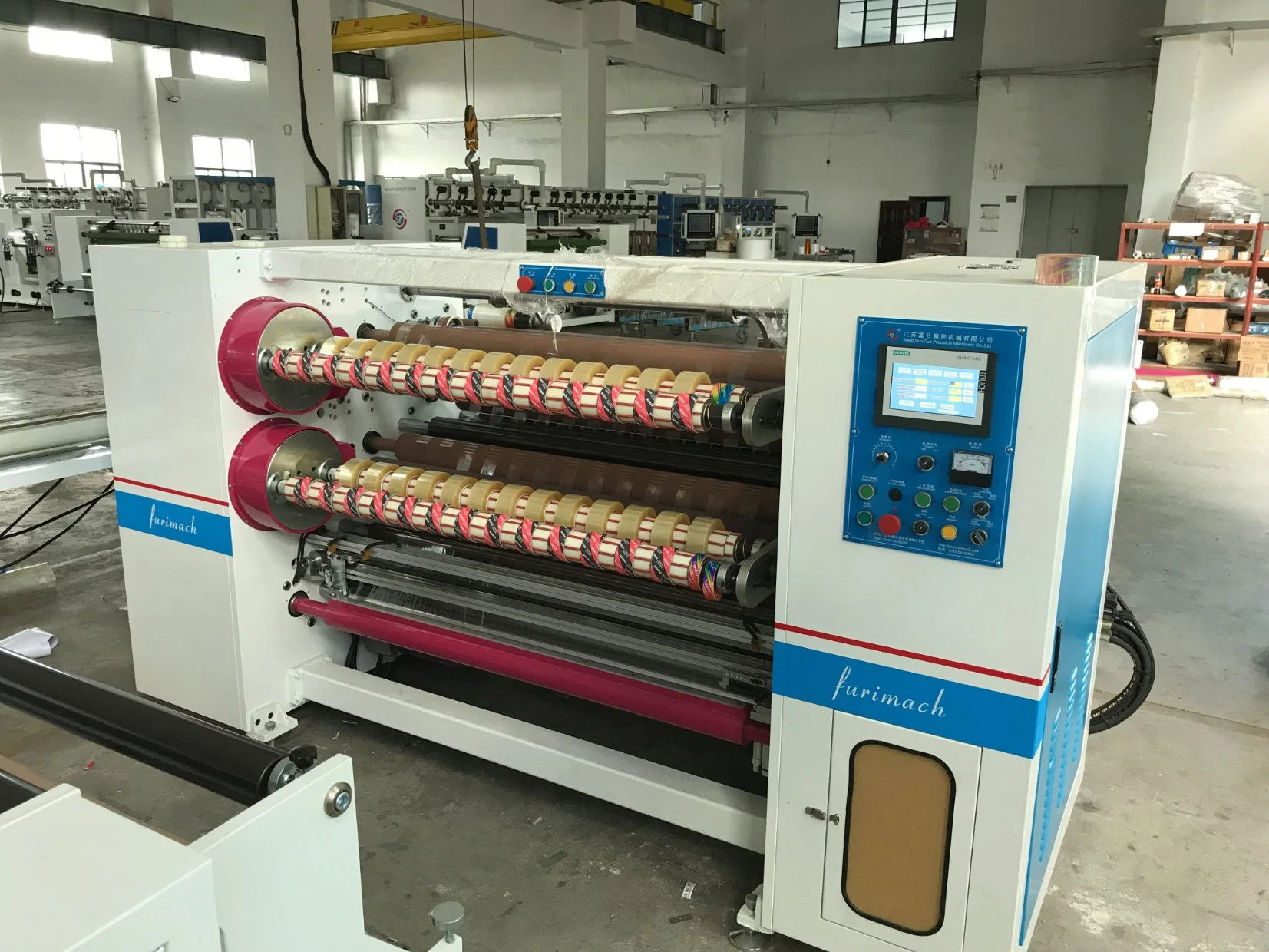 Four-Shaft Exchange Slitting Machine BOPP Masking Tape Slitter 240mm