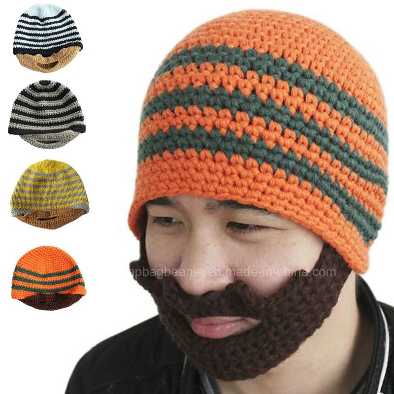 Classic Design All Custom Hand Crochet Knitted Beard Beanie