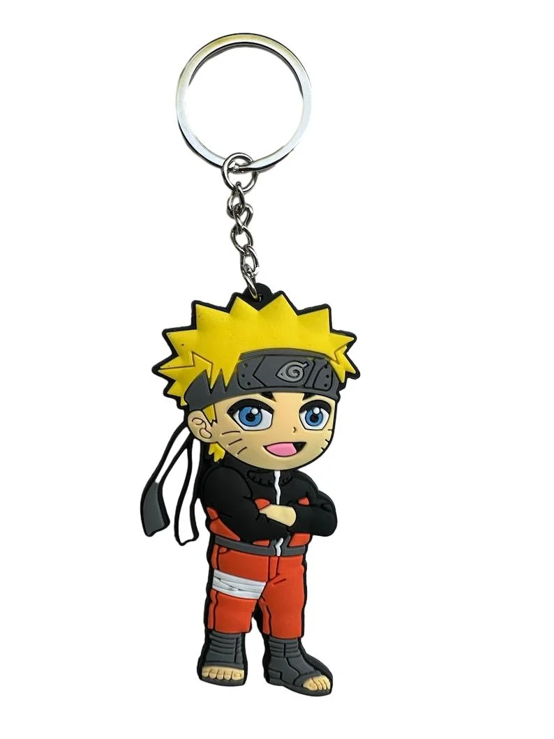 China Factory Custom Promotion Gift Fashion Accessories Cartoon Pendant Car Accessories Metal Key Ring Key Chain Anime Plastic Rubber PVC Keychain