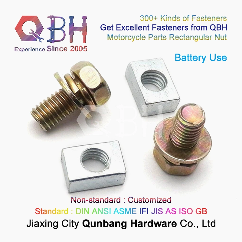 on-Line Trading Qbh Motorbike Motorcycle 4.8 Plain M5 M6 Rectangle 12V Maintenance Free Mf Storage Lead Acid Cell Battery Nut Bolt Spare Accessories