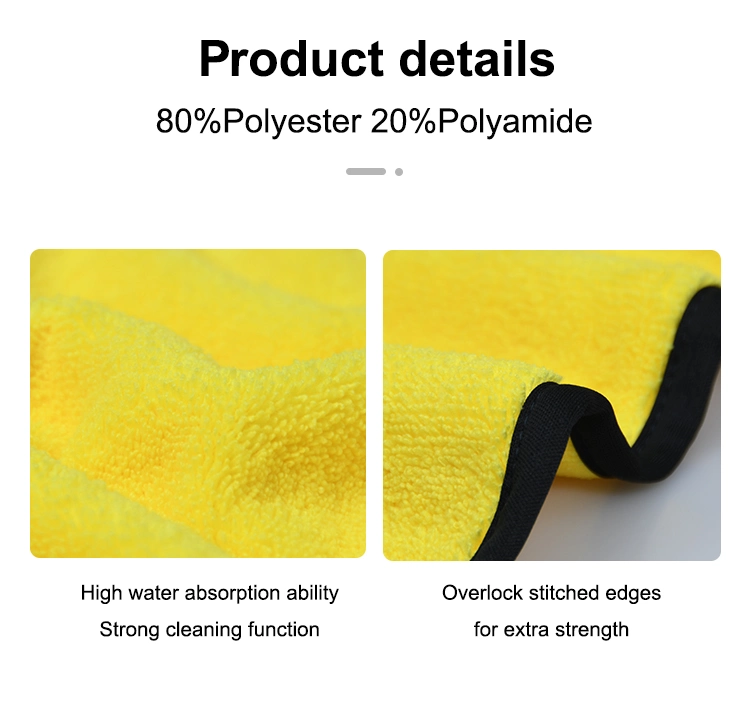 OEM Non-Abrasive Reusable for Household Car Care Microfiber Car Cleaning Cloth