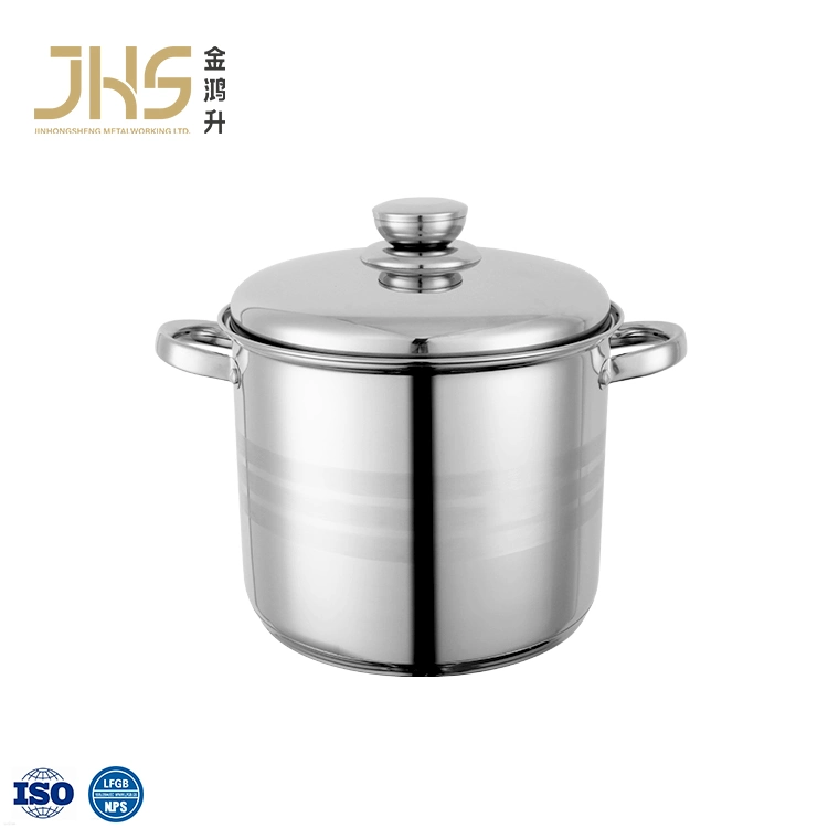 Large Size 11/13.5/15.5L 26/28/30cm Housewares Cookware Set with Stainless Steel Double-Ear Soup Noodle Cooking Pot Direct Fire Use Not Broken