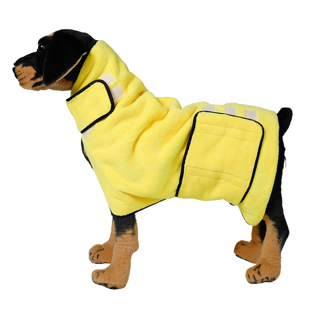 Peignoir pour chien super absorbant, taille ajustable, peignoir pour animaux de compagnie pour montrer les chiens, robes de serviette.