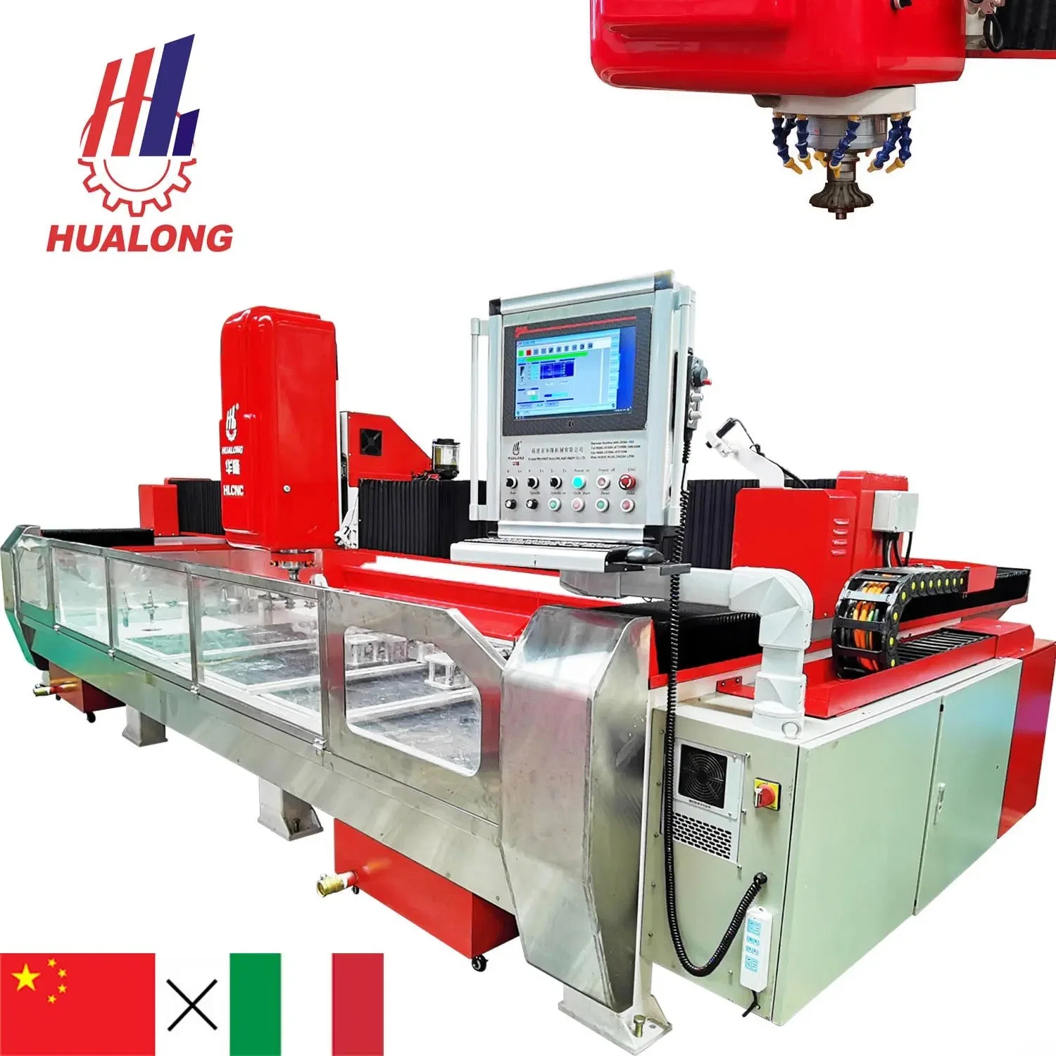 Hlcnc-3319 CNC Stone Processing Center Automatic Quartz Stone Processing Equipment for Carving Stone Counter Top or Kitchen in China Siemens