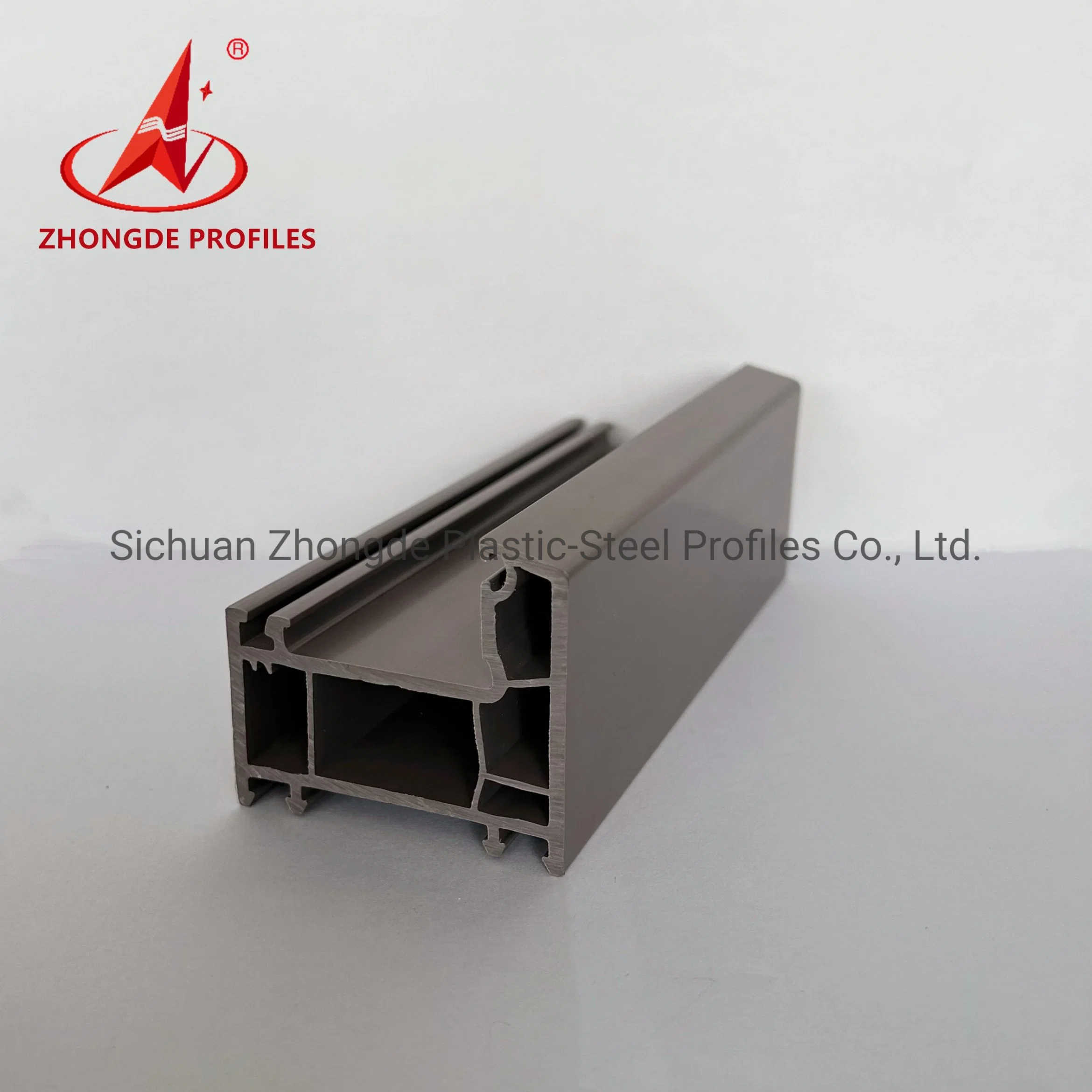 Zhongde Brand Eco Friendly 60/65/75/80/88 mm UPVC Plastic Windows Doors Profiles Construction Building UPVC Extrusion Profiles for Home/Building Decoration.