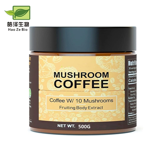 Instant Coffee Mushroom Powder Super Blend Mushroom Coffee Private Label Organic Mushroom Coffee