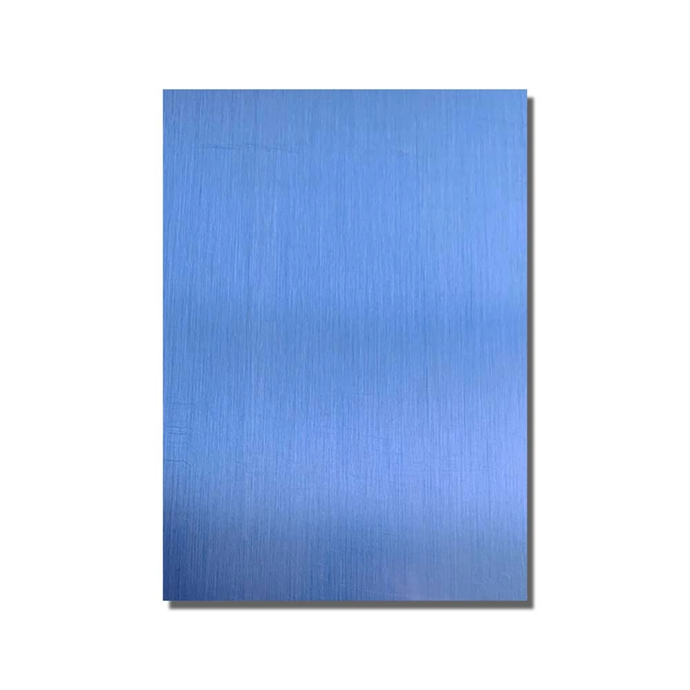 Blue Brushed Metal Color VCM Laminated Steel Sheet Suitable for Laptop Decoration