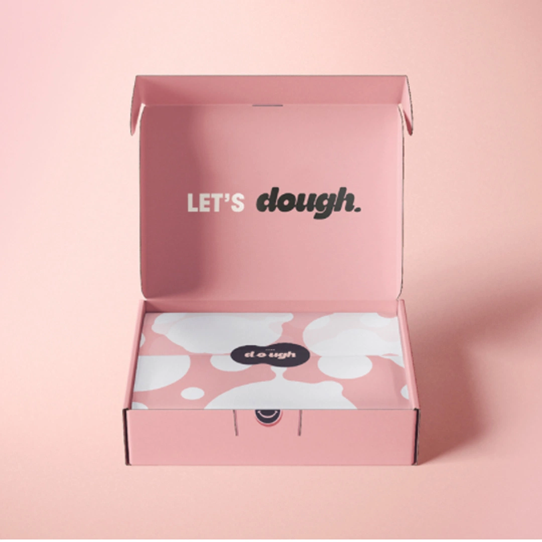 Wholesale/Supplier Custom Pink Paper Packaging Box Corrugated Good Cookie Donuts Box with Tissue Paper