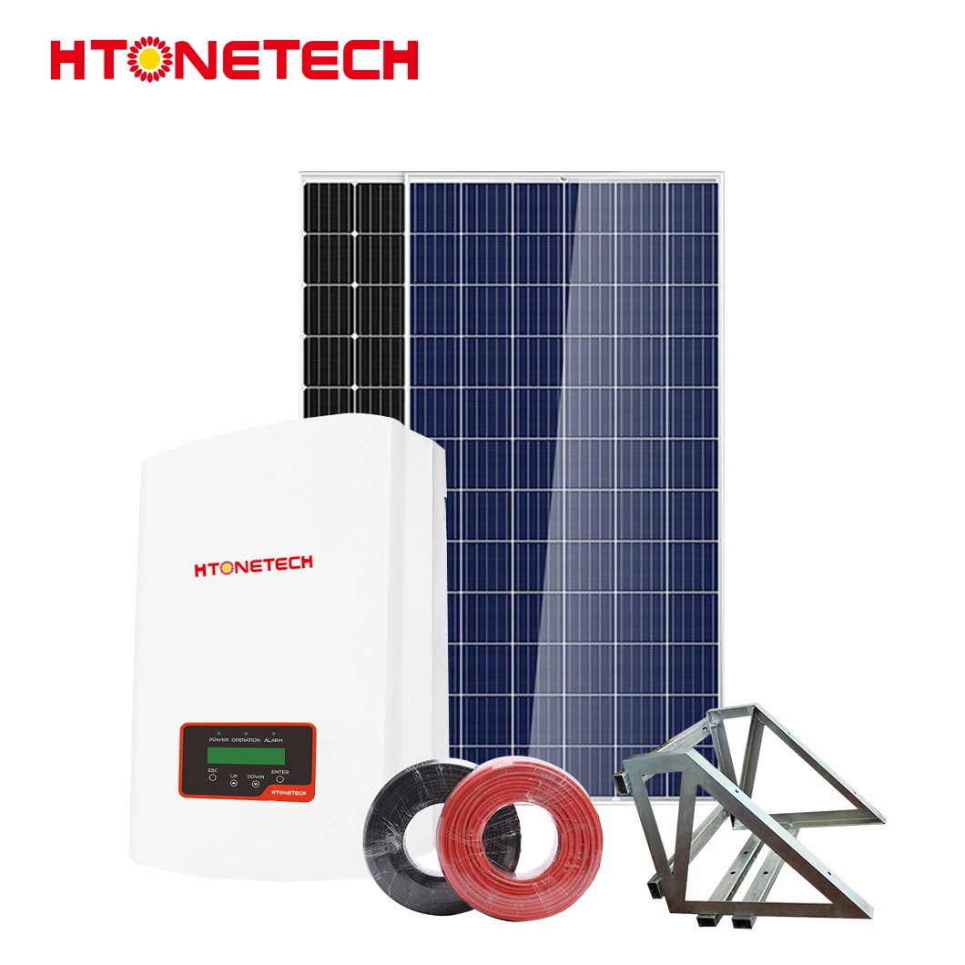 Htonetech Solar Power Inverter off Grid Solar Panel 12 Volt China Manufacturing 5kw Whole House on Grid Solar System