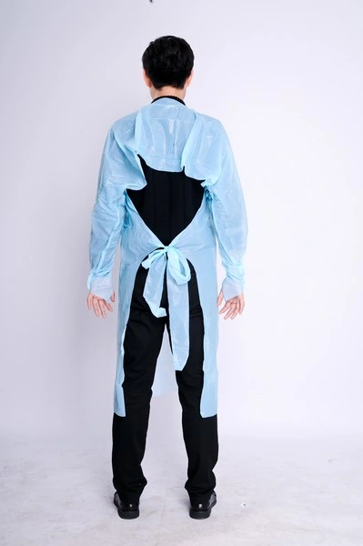 CPE Isolation Gown Disposable Waterproof Isolation CPE Gown