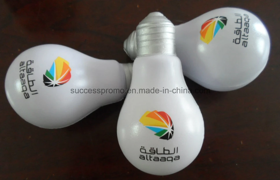 Promotional Bulb Shape PU Foam Anti Stress Ball