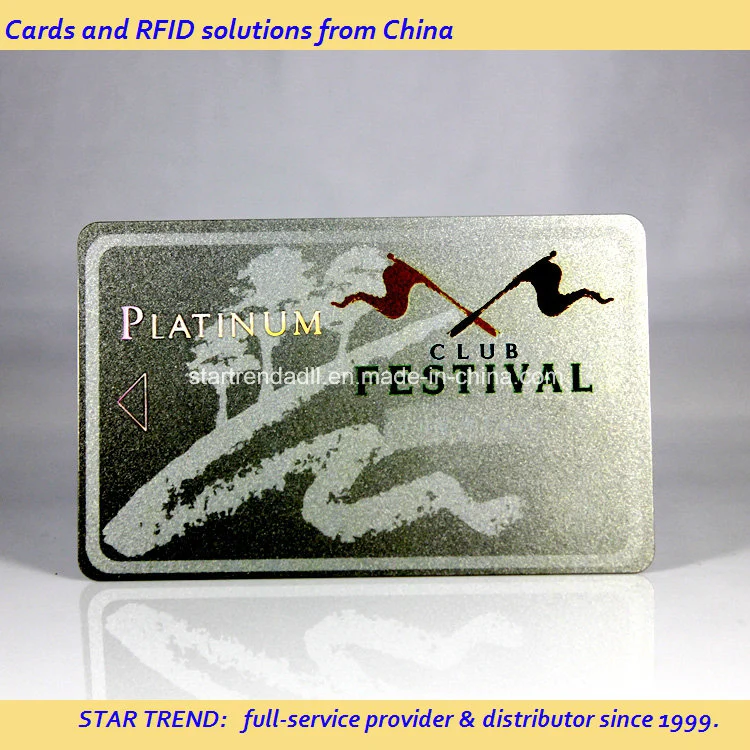 La impresión de plata de la tarjeta de banda magnética de PVC para Miembro VIP
