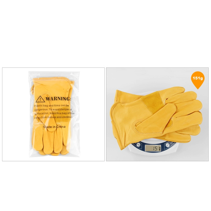 Guante de cuero de color amarillo de la moda de Deportes de la conducción de motocicletas Guantes de cuero Guantes de bicicletas para los hombres 10% de descuento