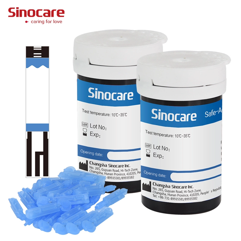 Sinocare Diabetic Test Strips CE Approved High Accuracy Hot Sale Blood Sugar Diabetes Glucose Meter of Original Factory