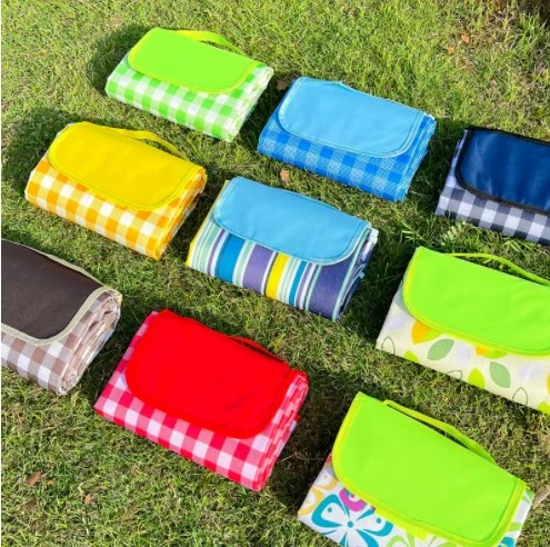 Anti-Wet Sand-Free Beach Skin-Friendly 600d Oxford Cloth Portable Camping Outdoor Multi-Style Waterproof Folding Picnic Mat