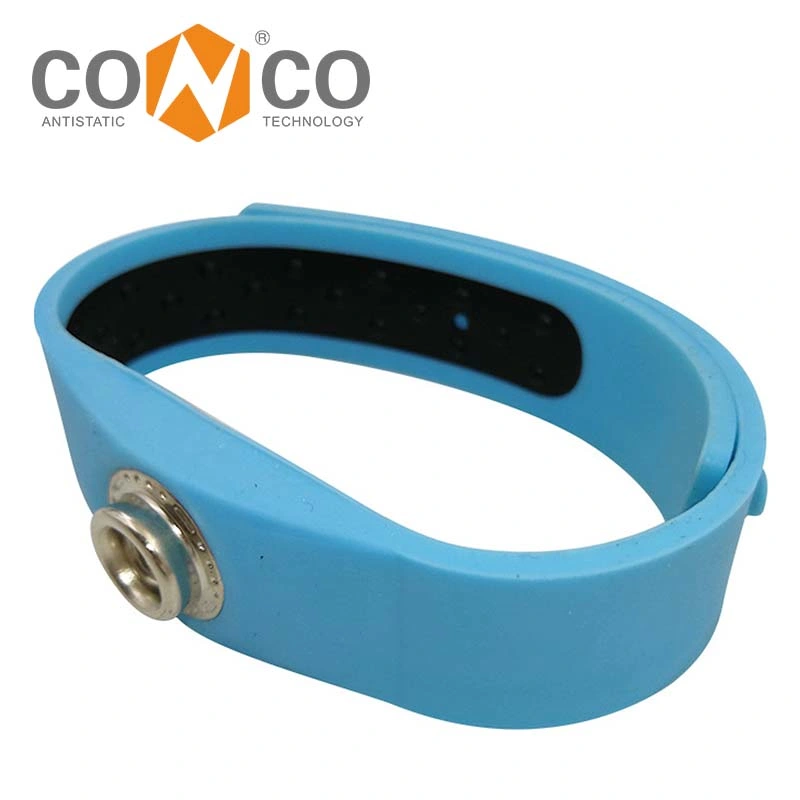 Adjustable Safe Silicone Antistatic Cleanroom ESD Wrist Strap Monitoring