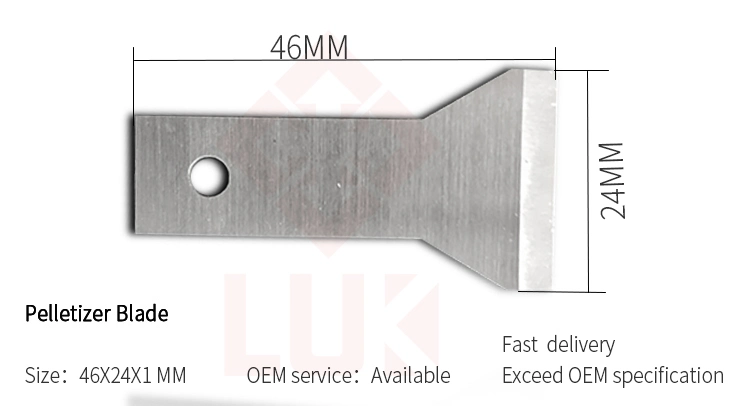 46mm High quality/High cost performance  Underwater Plastic Pelletizer Blade Knife of Granulator Machine Granulator Blade