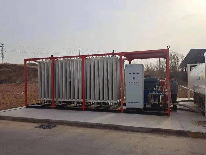 Mobile Type High Pressure Cryogenic Pump with Ambient Vaporizer for Nitrogen Purging System