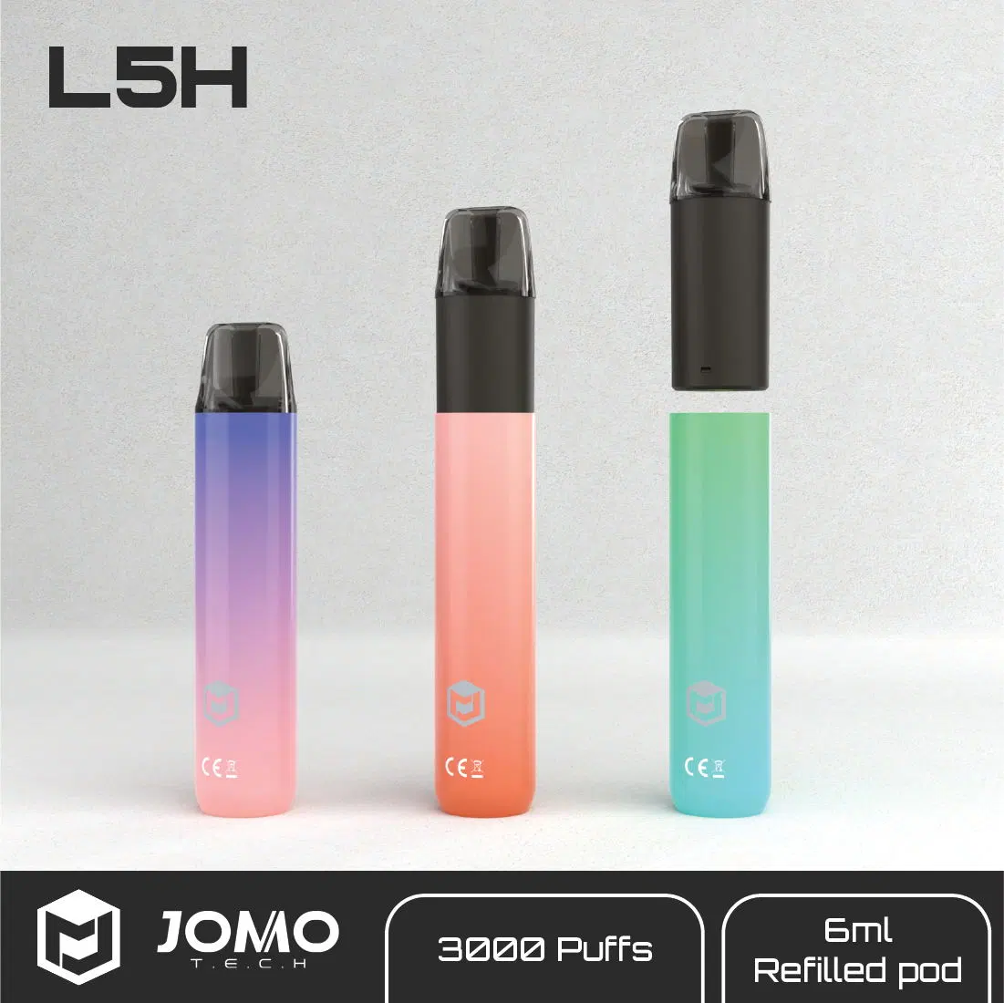 Jomo L5h 3000 Puffs 6ml Refilled Pod Kit E-Cigarett Replacement Pods 600mAh Chargeable