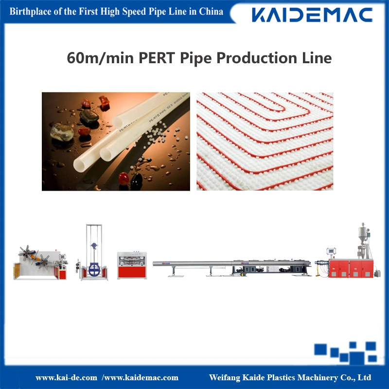 Producción de tuberías de calefacción de suelo de alta velocidad/máquina de fabricación de tuberías/ Extrusora de tuberías/tubería línea de extrusión 60m/min para tubería 20mm