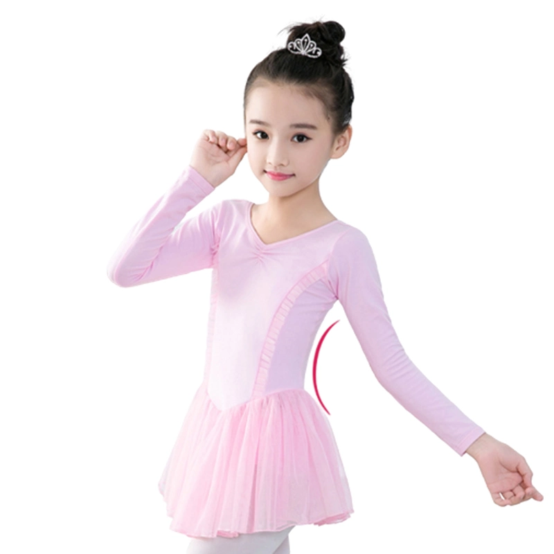 Ballet Dresses Pink Short Sleeve Cotton Girls Kids Ballet Leotards