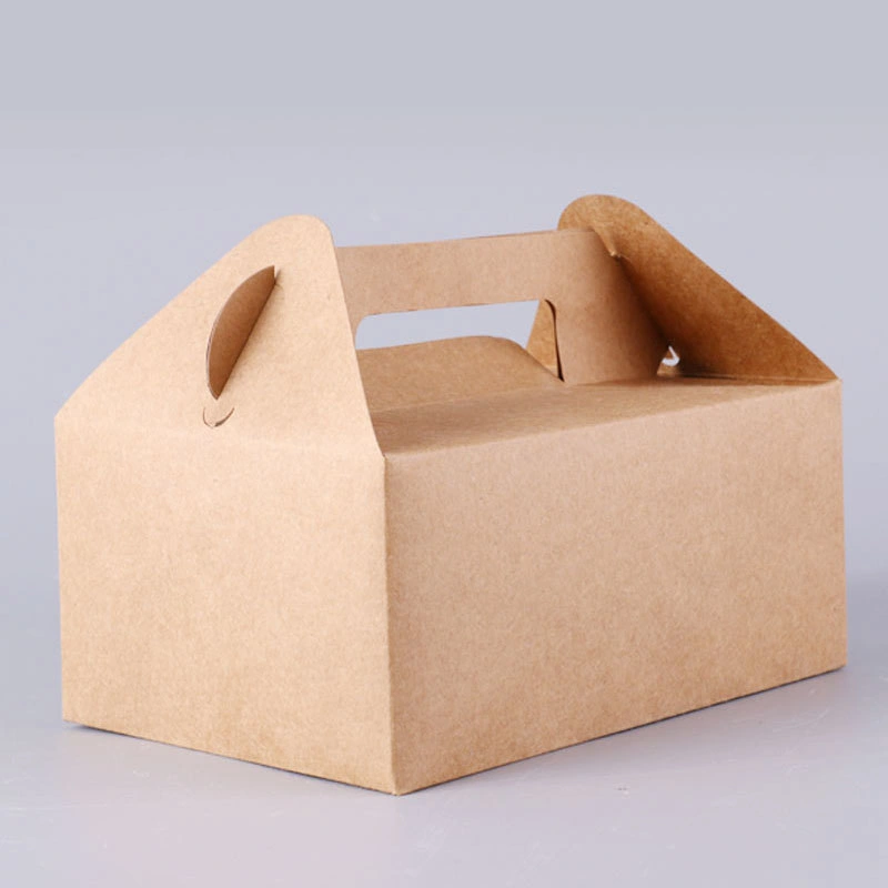 Não descartável de vidros Papel Kraft caixas de delicatessen 20cm