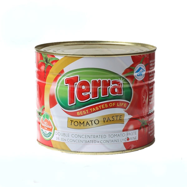 Preço baixo tempero Halal 22-24% 28-30% concentrado Duplo conservas de tomate Cole cor vermelha de molho de tomate