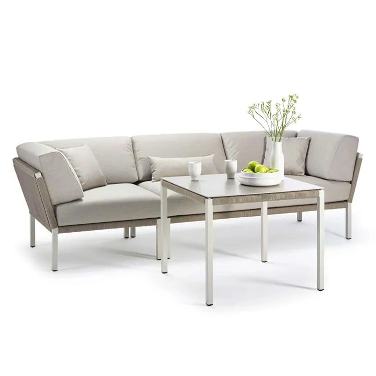 Garden Furniture Outdoor Courtyard Hotel Weaving Vine Aluminum Frame Combination Leisure Sofa Set