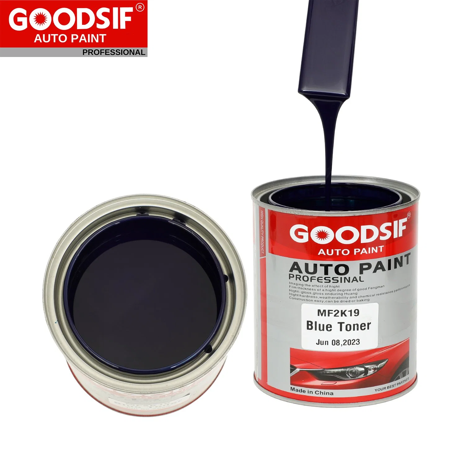 Goodsif Acrylic Mixing Toner Basecoat Auto Thinner Car Paint 1K Silver Pearl 2K Clear Coat Automotive Paint