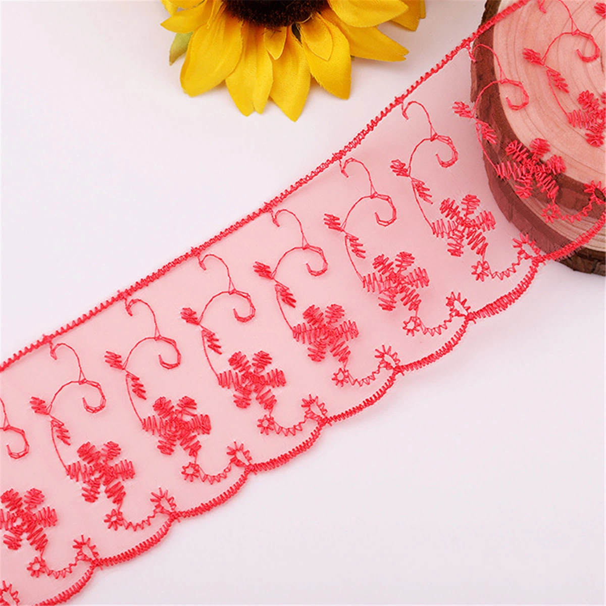 New Umbrella Eege Hollowed out Mesh Yarn Water Soluble Embroidery Lace Colorful Lace Fabric Clothing Accessories