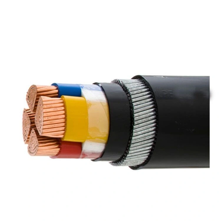 Fase 3, 4, cable de aislamiento XLPE Funda de PVC de 4 núcleos de 1kv 16mm25mm35mm50mm70mm95mm120 Cable de cobre mmunderground