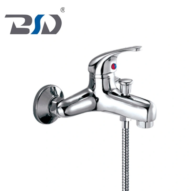 Bathroom Water Brass Chrome Wall Mounted Shower Faucet Bath Mixer