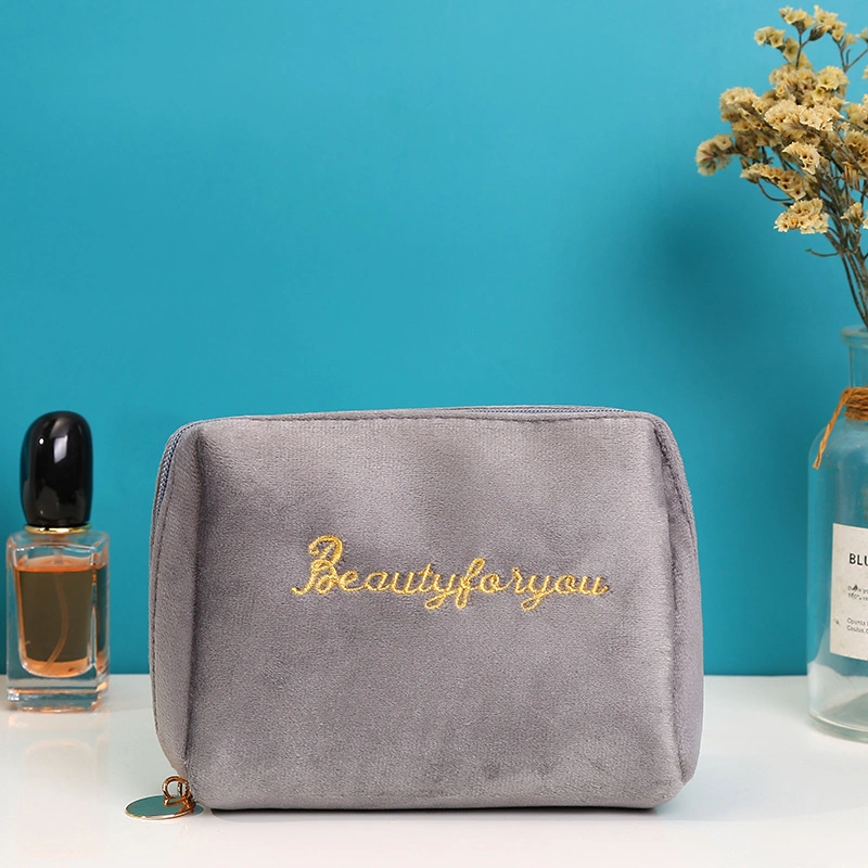 Bolsa de maquillaje de seda coreana grande