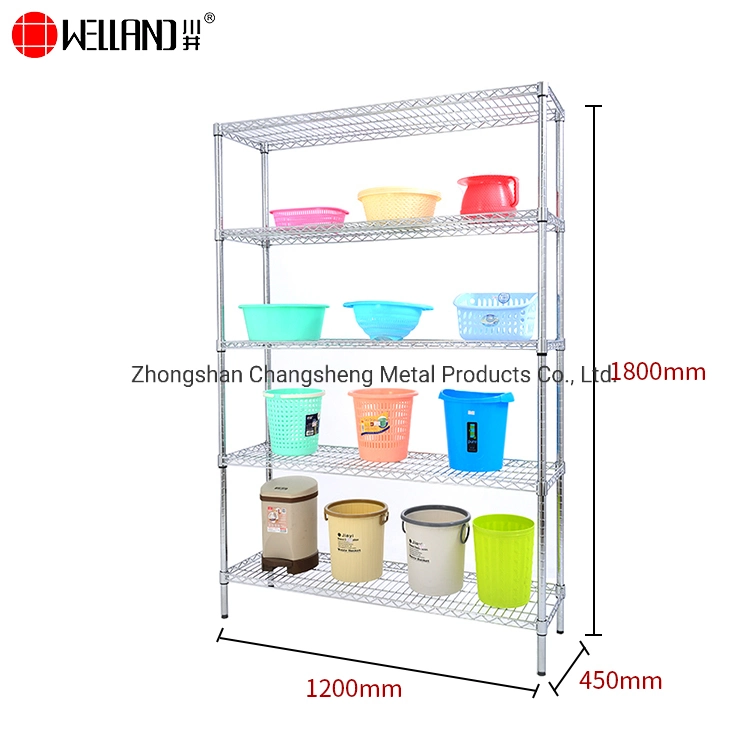 Heavy Duty Steel 5 Shelves Storage Systems Supermarket Display Shelving for Convenience Stores