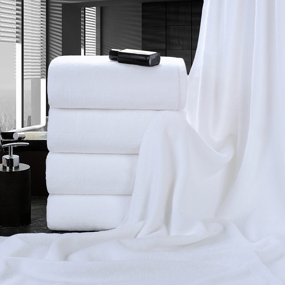 Adult White Towel Cotton Increased Thickening Strong Water Absorption Bibulous Soft Hotel Bath Towel Beauty Salon Towel